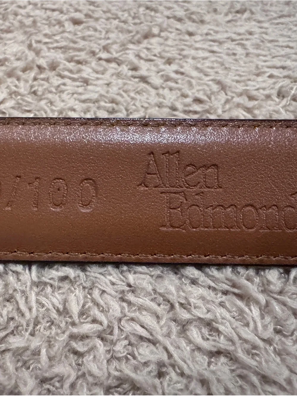 Allen Edmonds Custom Calf Leather Belt 40/100 Black Leather Lined Made in USA